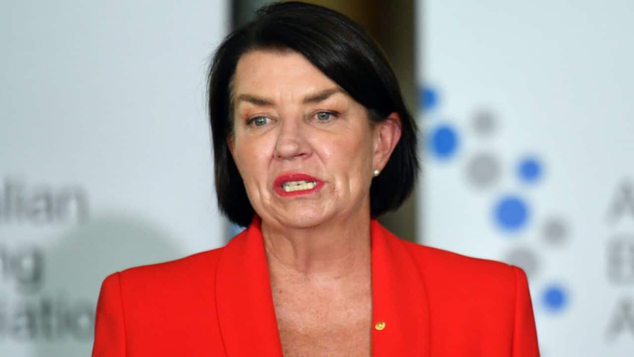 Australian Banking Association CEO Anna Bligh at a press conference in response to the releasing of the Banking Royal Commission findings at Parliament House in Canberra, Monday, February 4, 2019. (AAP Image/Mick Tsikas) NO ARCHIVING