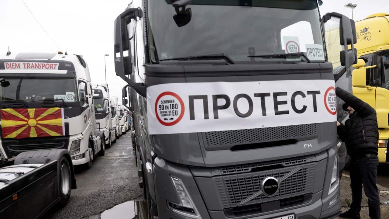 Western Balkan truck drivers block EU border terminals to protest new exit/entry system