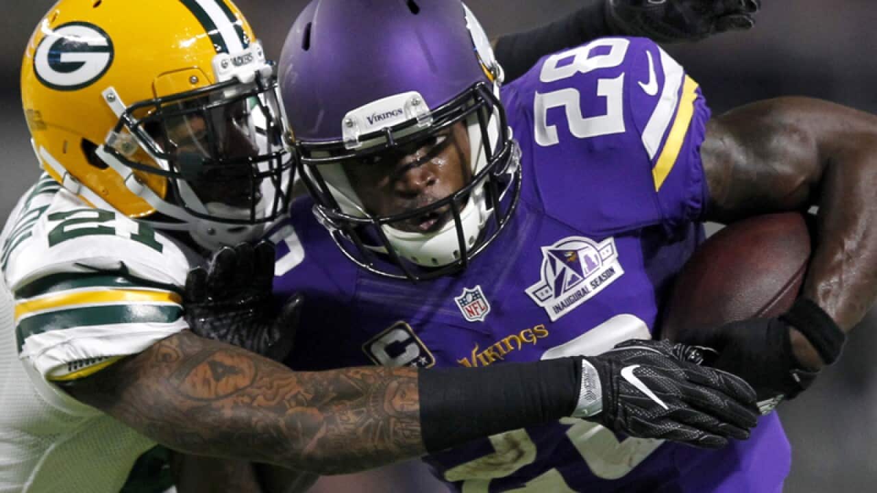 Minnesota VikingsMinnesota Vikings running back Adrian Peterson (28)