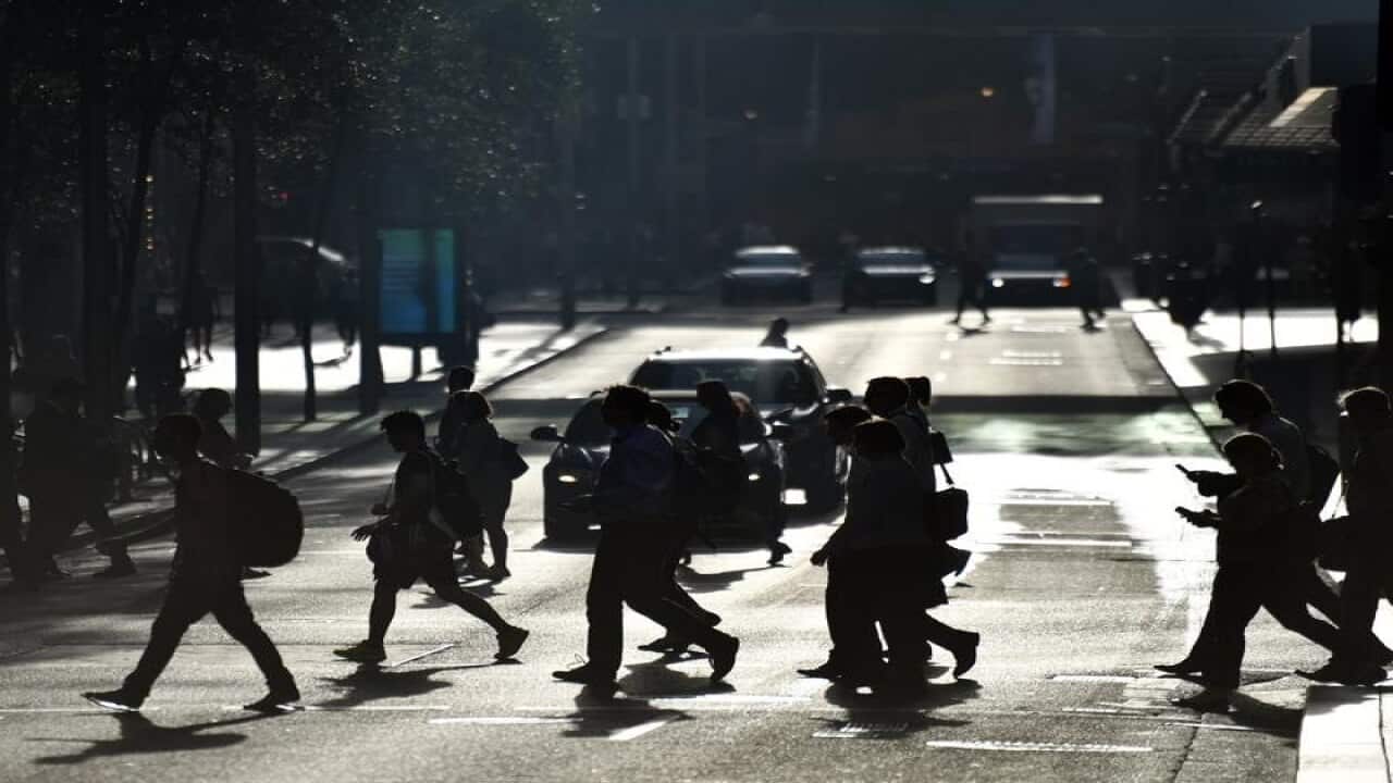 Office workers in Sydney