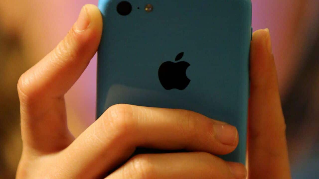 A child using a mobile phone