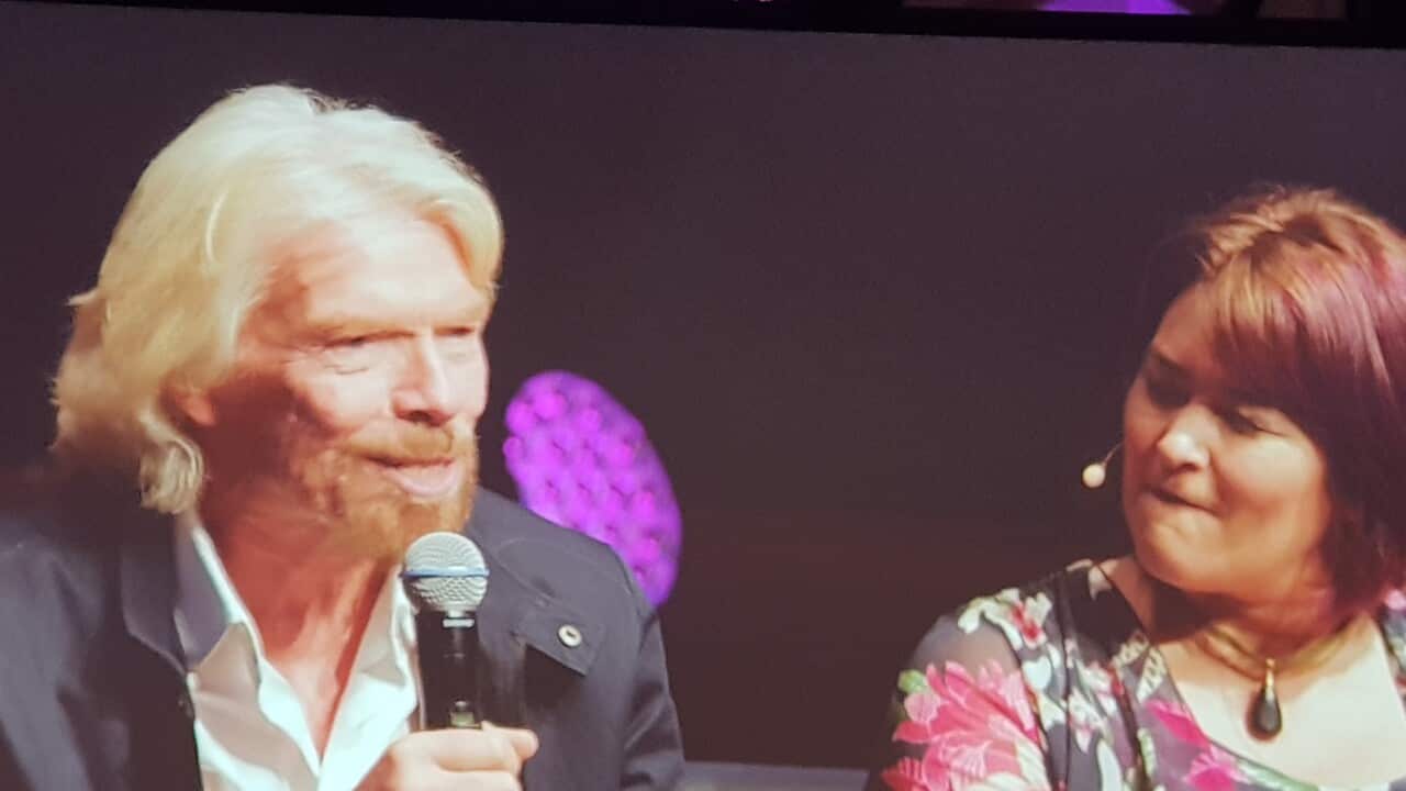 Richard Branson and Dr Marianne Jauncey