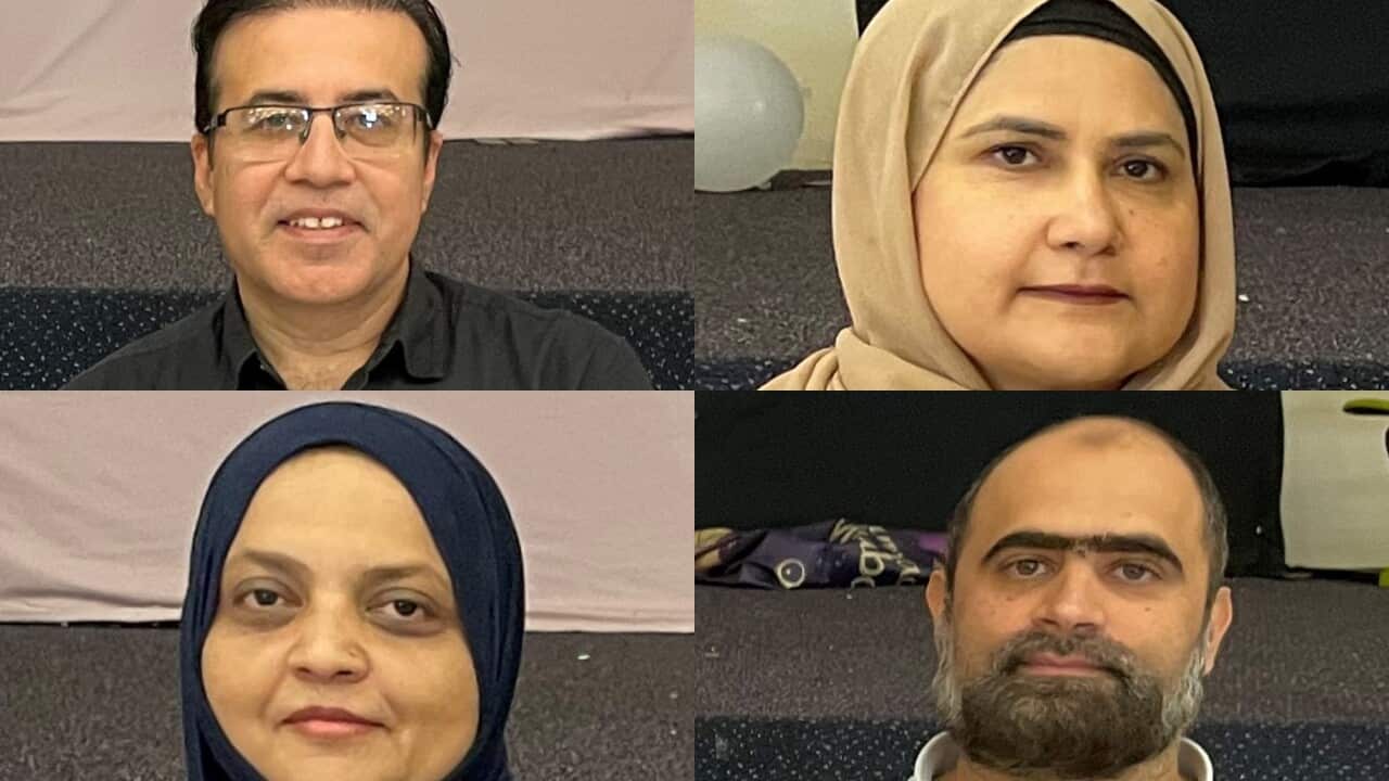 Panel discussion in Darwin (L-R) Dr Sheereen Mudassar (GP), Dr Beenish Ashraf (GP), Dr Tamoor Mirza (psychiatrist), Dr Ahmed Bilal (radiologist)