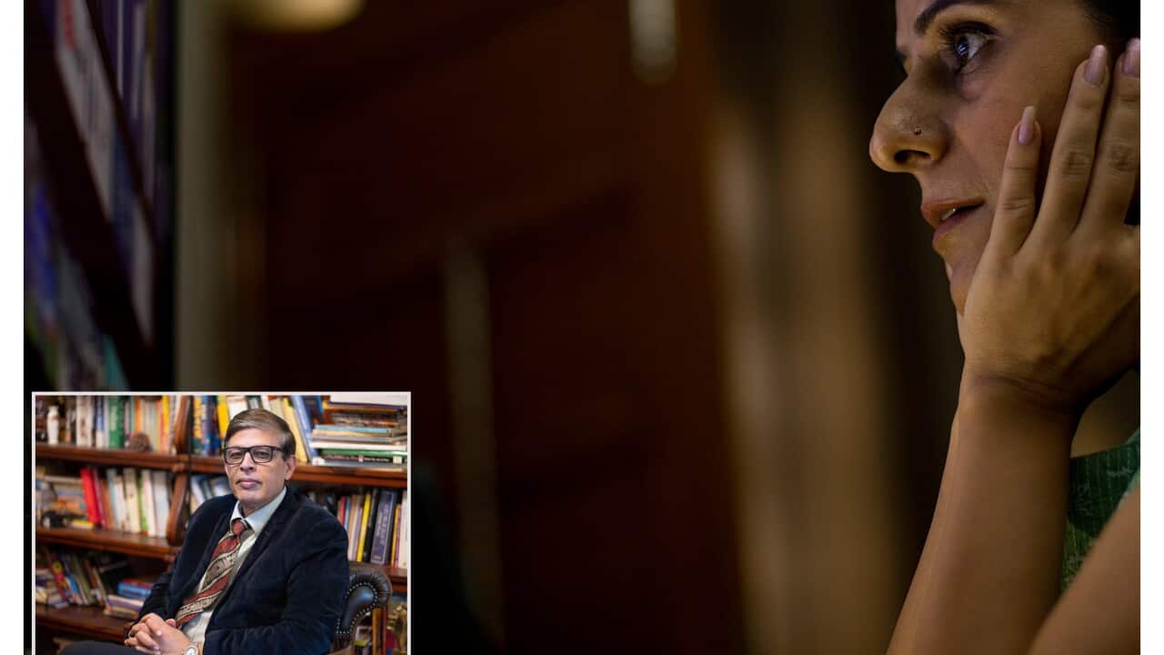 A woman surfing the internet for self-diagnosis (Source: Getty Images) and Psychiatrist Dr Nitin Dharwadkar (Thumbnail)