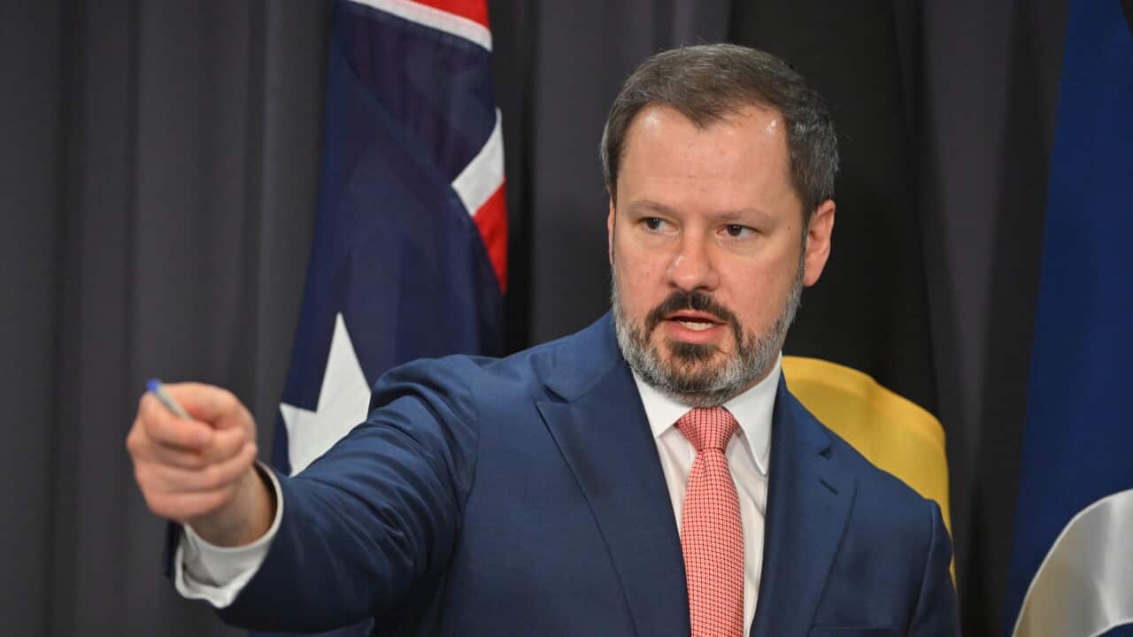 ED HUSIC AI PRESSER (AAP Image/Mick Tsikas) NO ARCHIVING