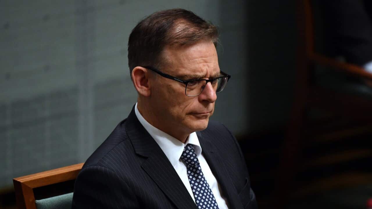 Labor member for Cunningham Anthony Byrne during Question Time in the House of Representatives at Parliament House in Canberra, Wednesday, March 24, 2021. (AAP Image/Mick Tsikas) NO ARCHIVING