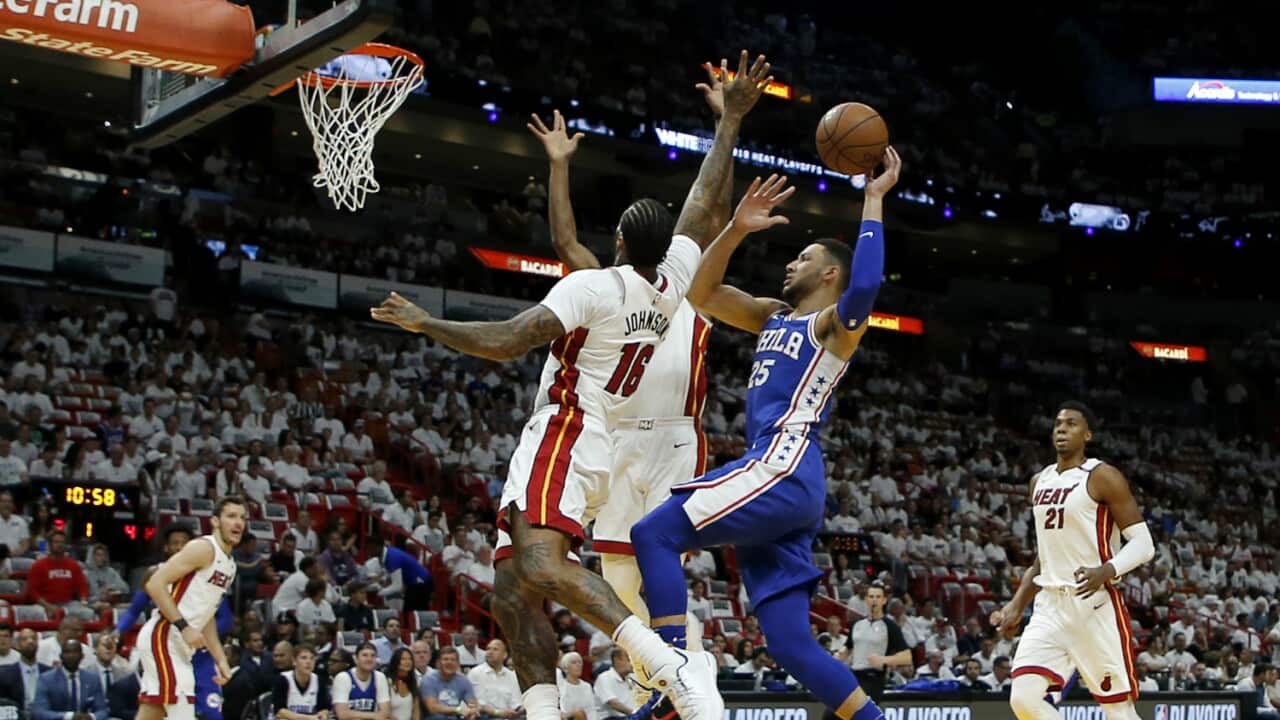 Ben Simmons on fire.