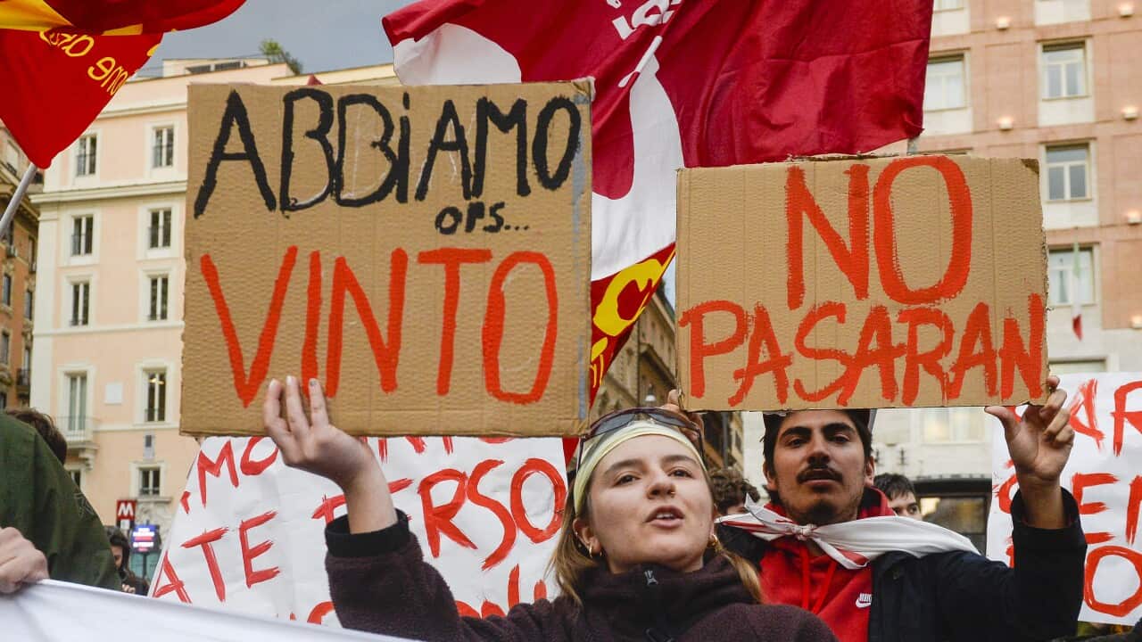 Rome, Celebrations for the No victory in the referendum on constitutional reform of the justice system.