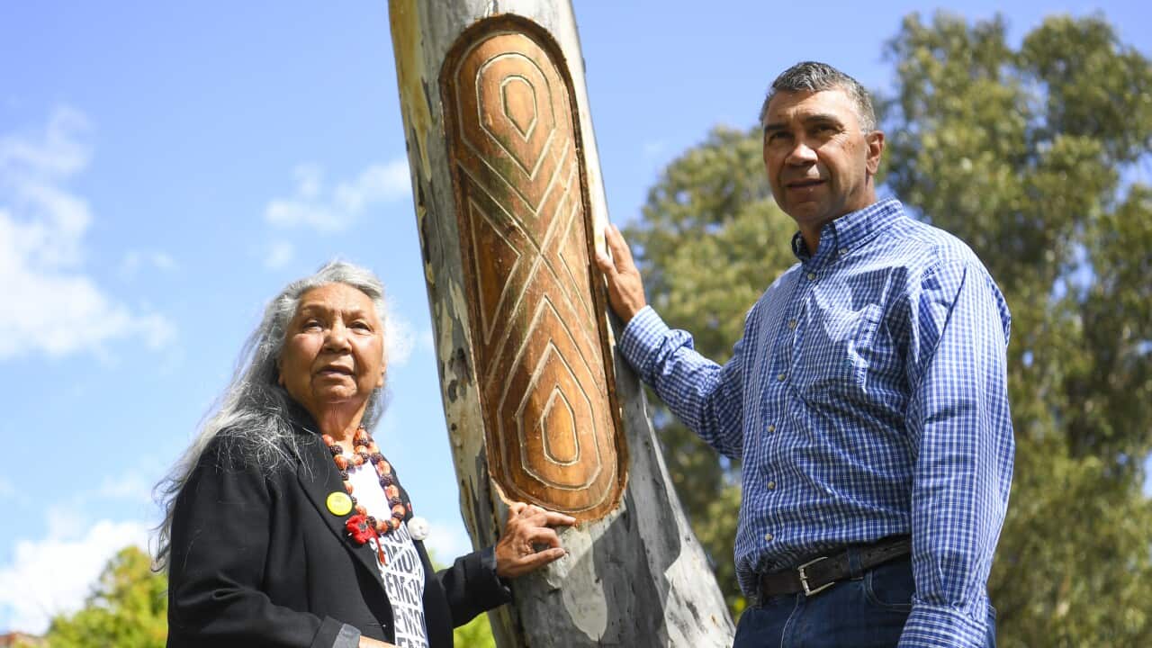 Dr Matilda House (left) and her son Paul Girrawah House.