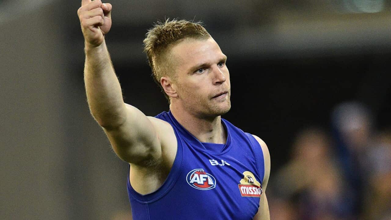 Jake Stringer of the Bulldogs