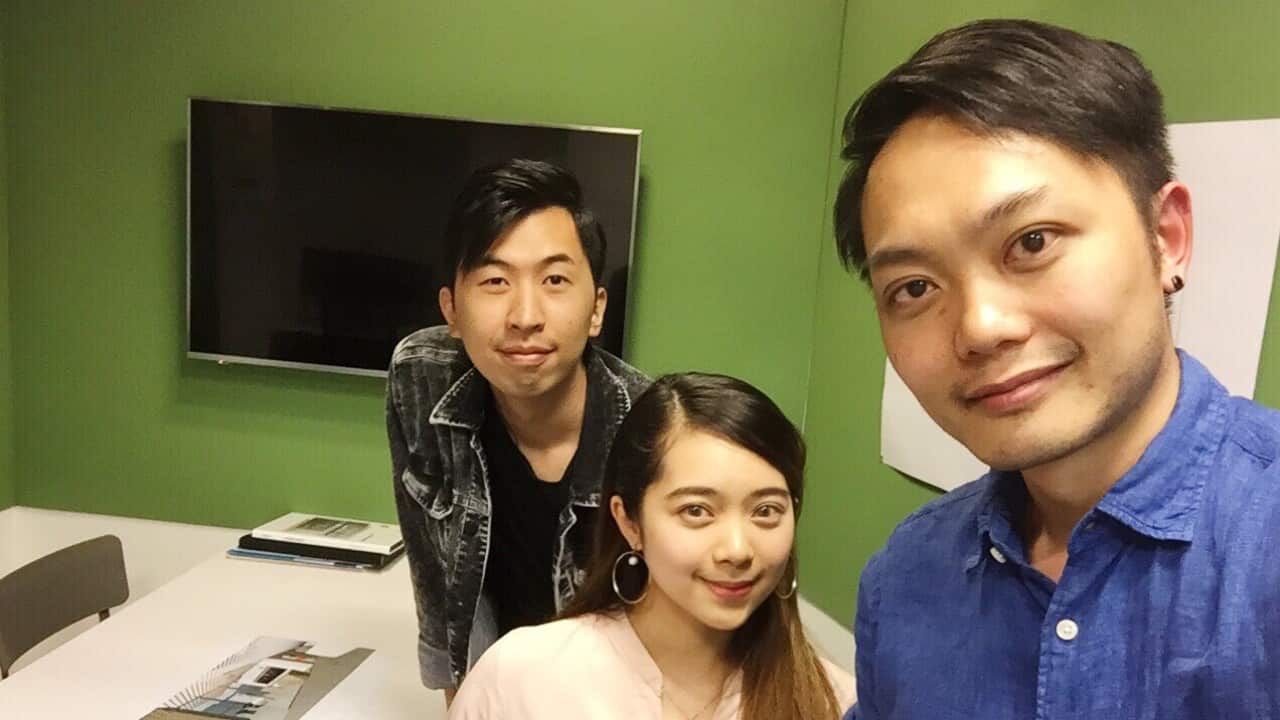 (From left) Nelson, karen and Jacky