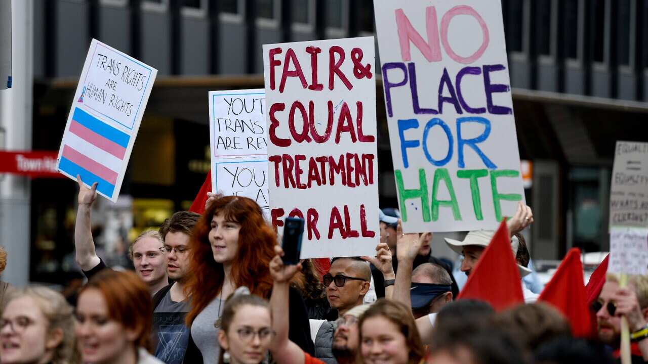 A human rights protest in Sydney in 2019