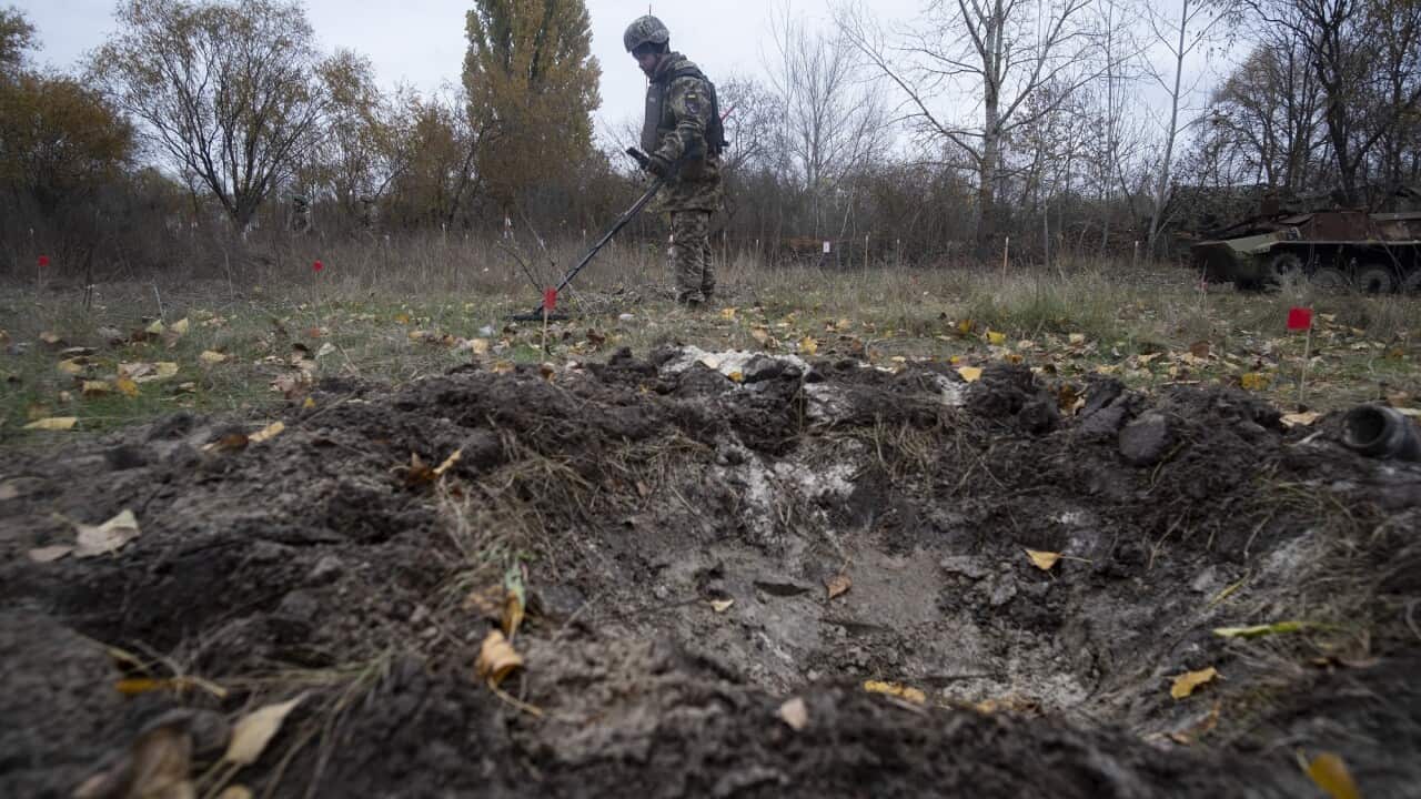 Demining training center for Ukrainian forces