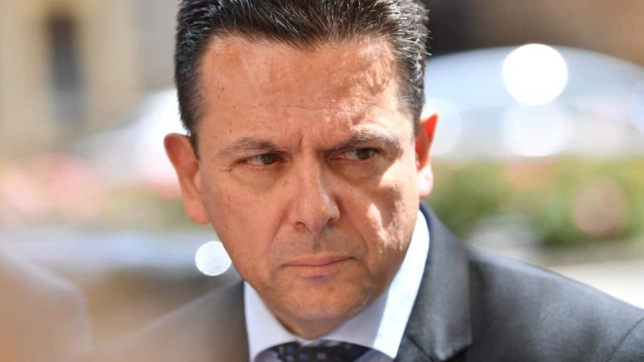 SA Best leader Nick Xenophon looks dejects.