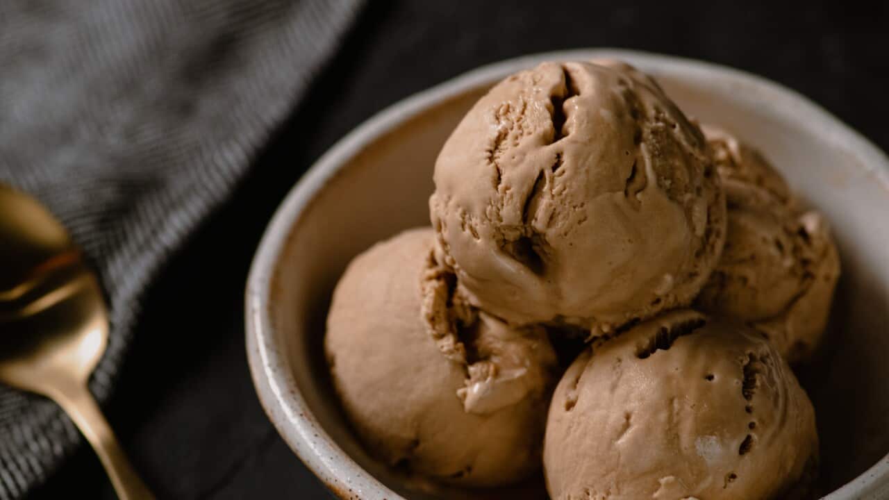 No-churn Vietnamese coffee ice-cream