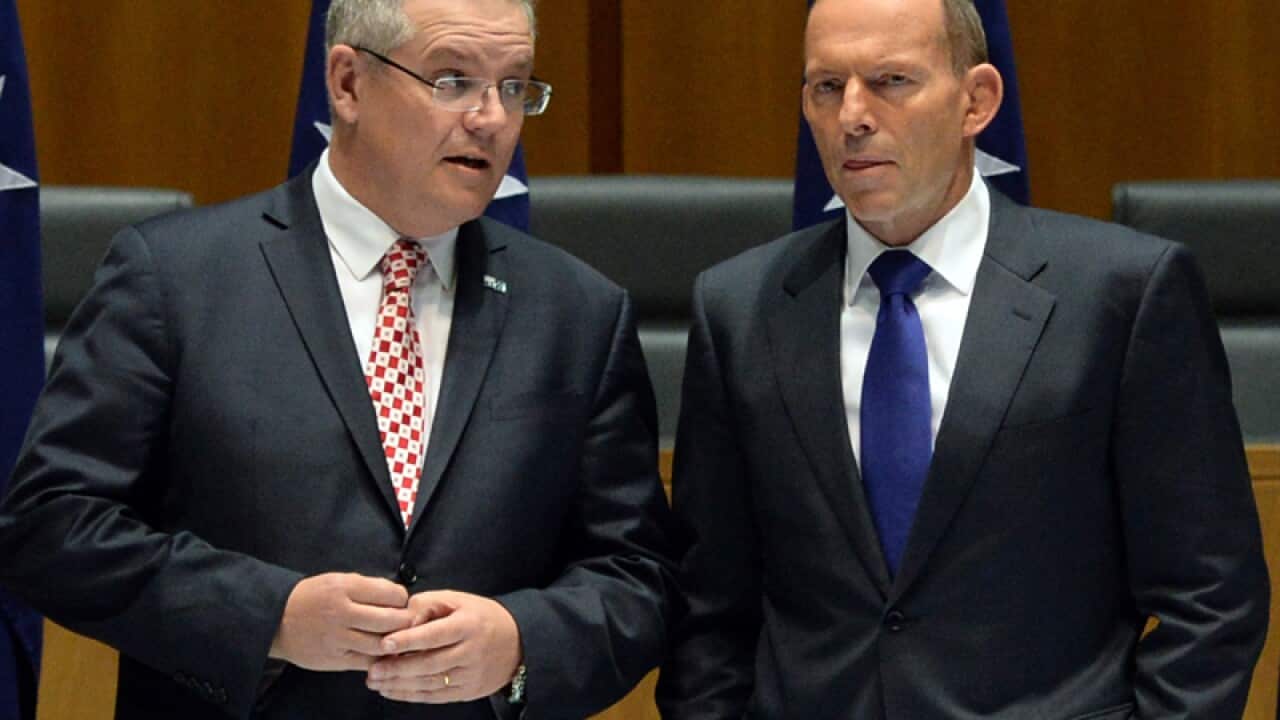 Scott Morrison (left) and Tony Abbott