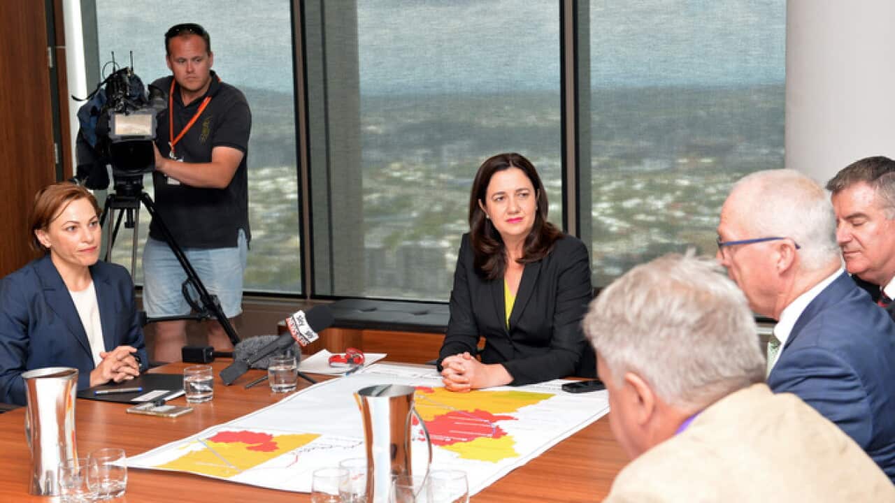 Queensland Premier Anastasia Palaszczuk during a meeting in Brisbane