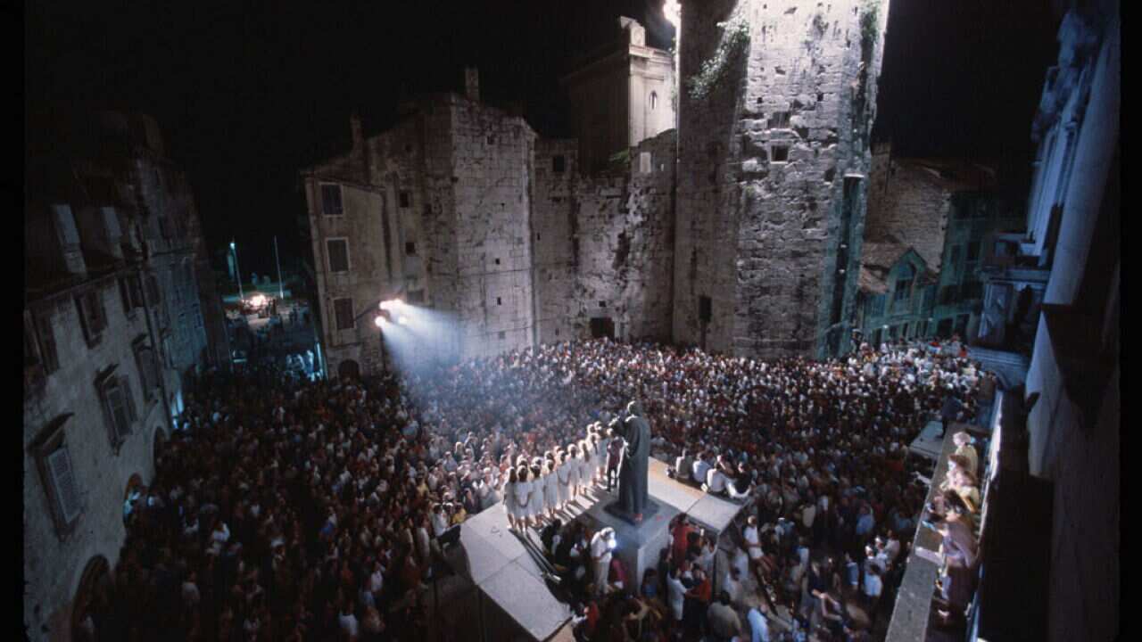 Summer Festival Performance at Palace Wall