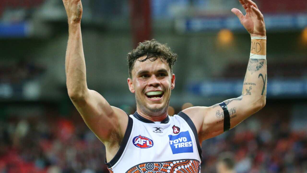 Zac Williams celebrates