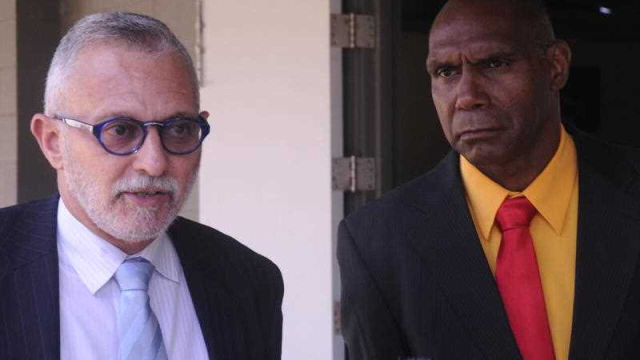 Lex Wotton and lawyer Stewart Levitt (left).