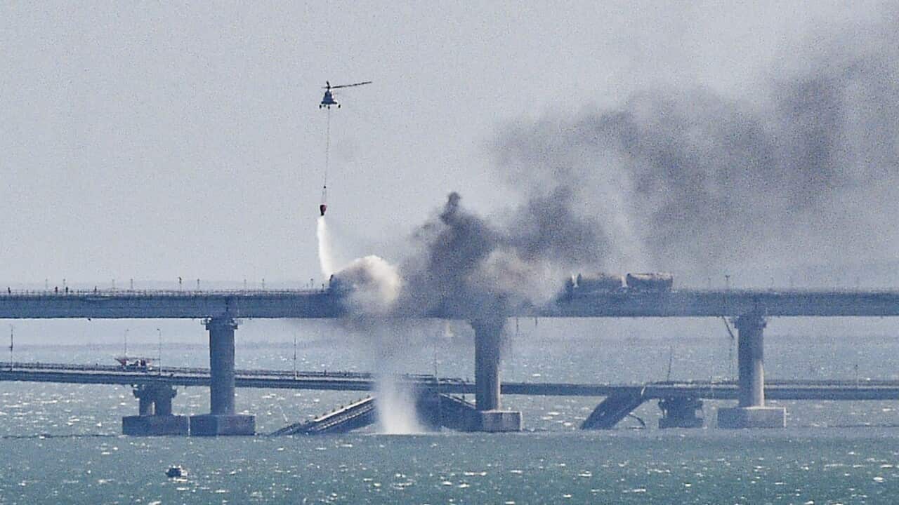 UKRAINE CRIMEA BRIDGE FIRE