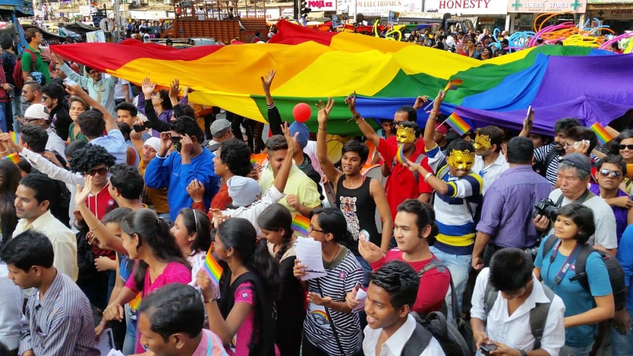 The annual Pride March in Mumbai.