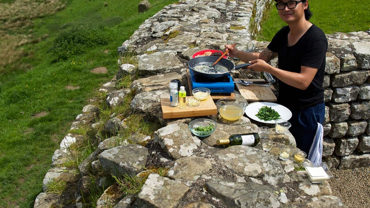 Luke at Hadrian's Wall, Northumberland