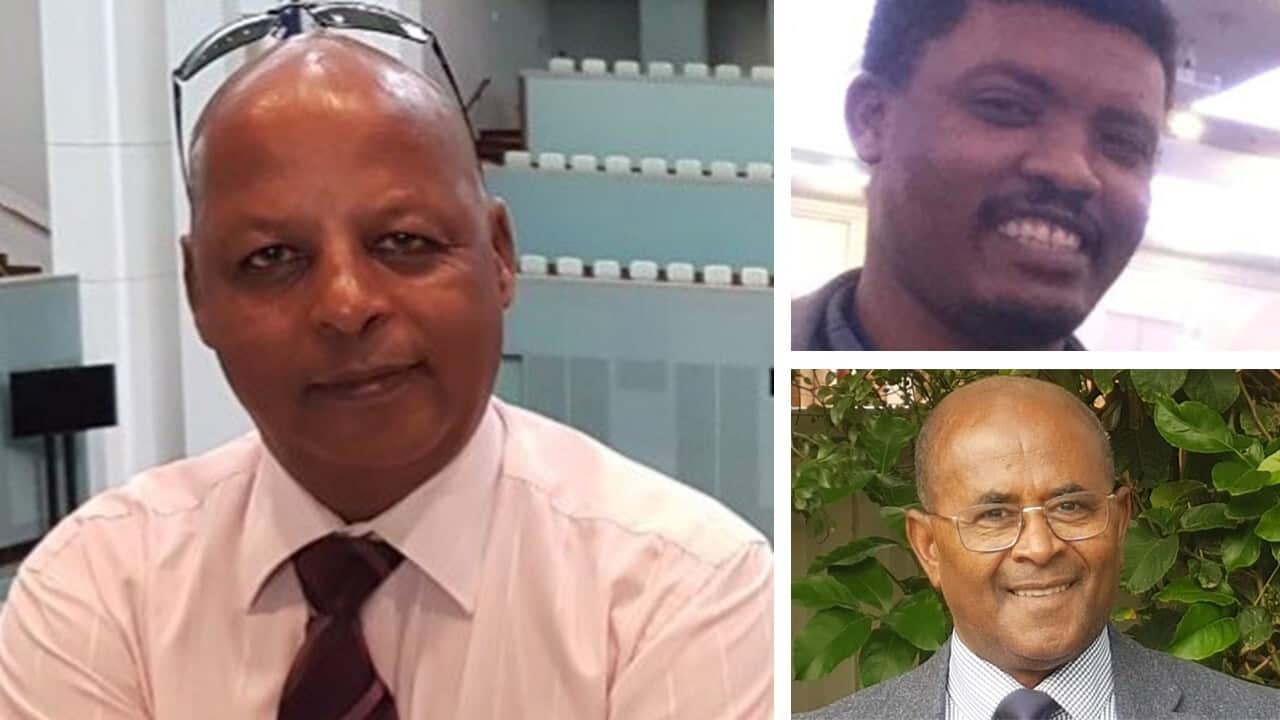 Ayalew Hundessa (L), Adamu Tefera (T-R) and Dr Fisaha Haile Tesfay (B-R).