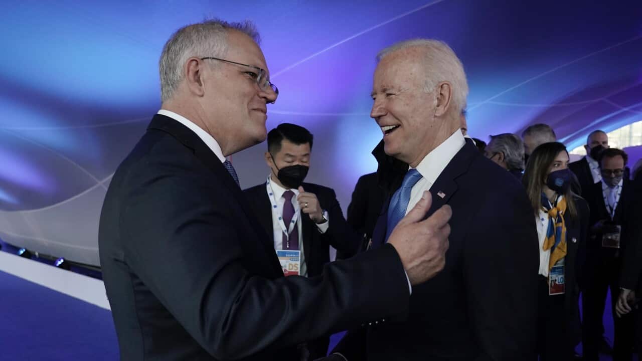 PM Scott Morrison meeting US President Joe Biden at G20 Summit in Rome