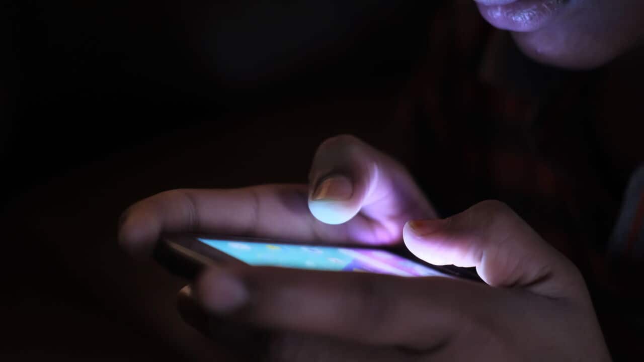 Person using smartphone