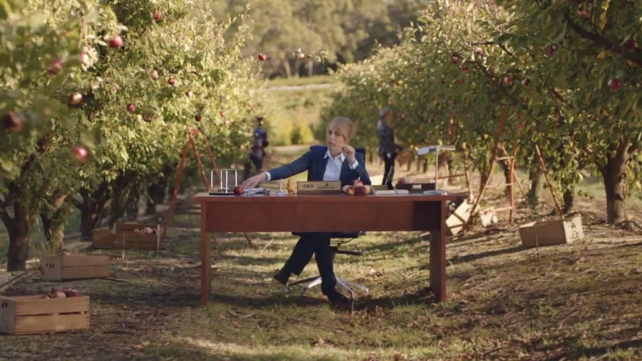 A screenshot from the Tourism Australia ad.