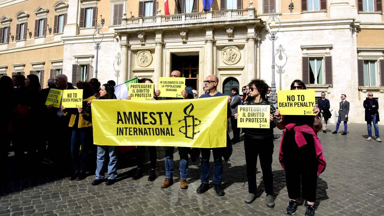 Flashmob In Rome Demonstrates Against Capital Punishment In Iran
