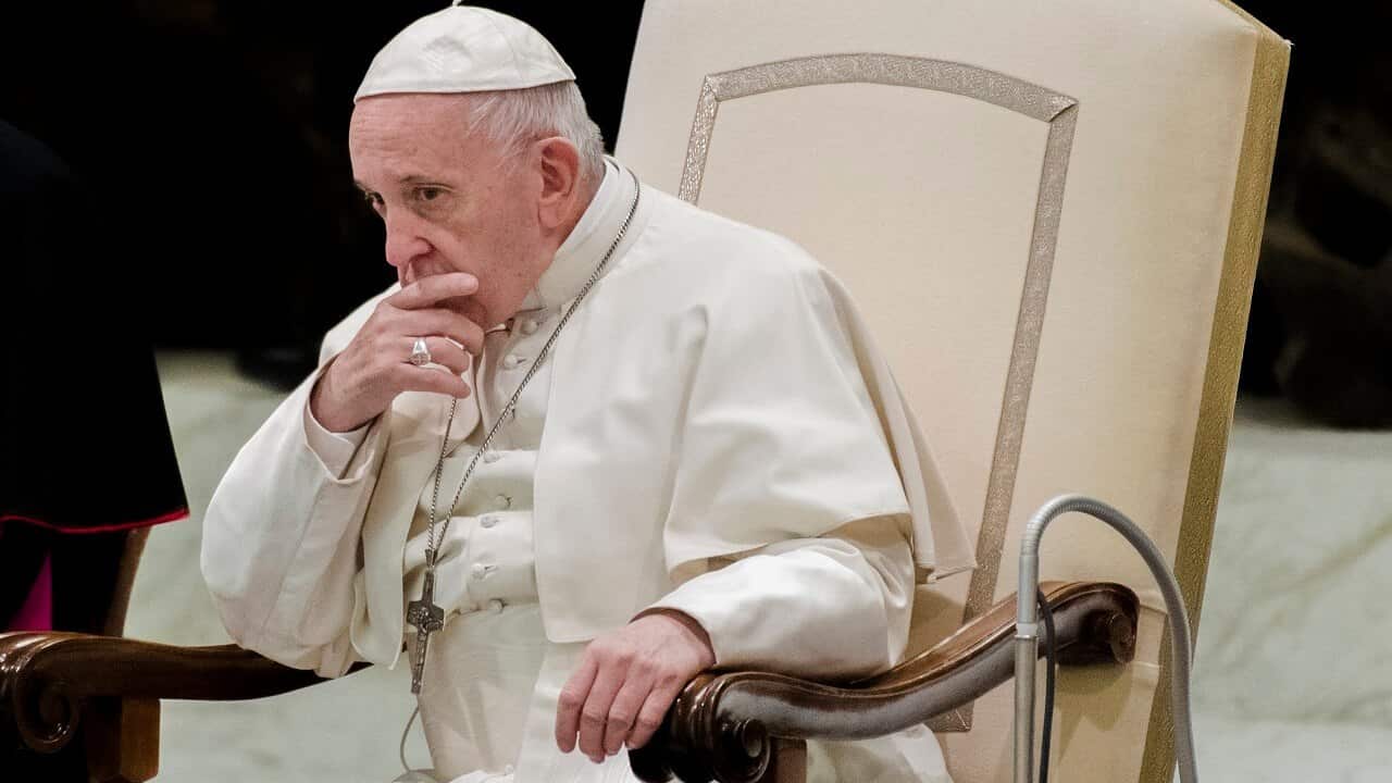 Pope Francis attends the weekly general audience, at the Vatican.