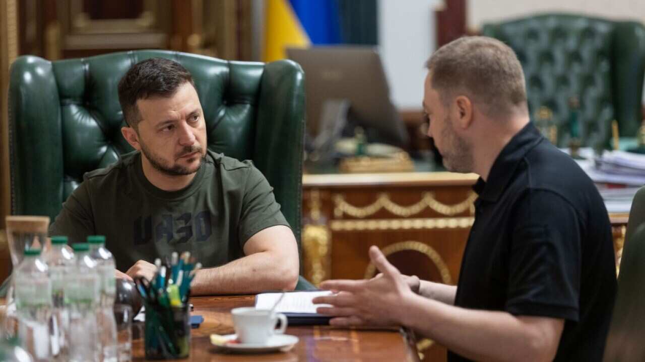 President Volodymyr Zelenskyy met with Minister of Internal Affairs of Ukraine Denys Monastyrsky, who returned from the city of Vinnytsia.
