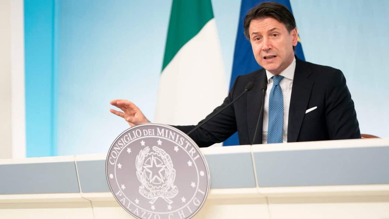 Italian PM Giuseppe Conte announces a total lockdown in Italy