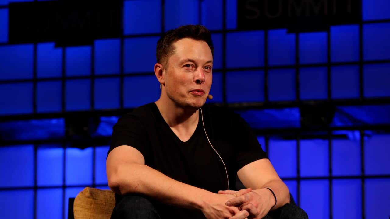 Elon Musk at the Dublin web summit which is being held at the RDS, Dublin