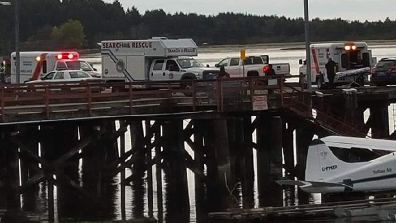 The scene of the sinking of a whale-watching boat, Vancouver Island
