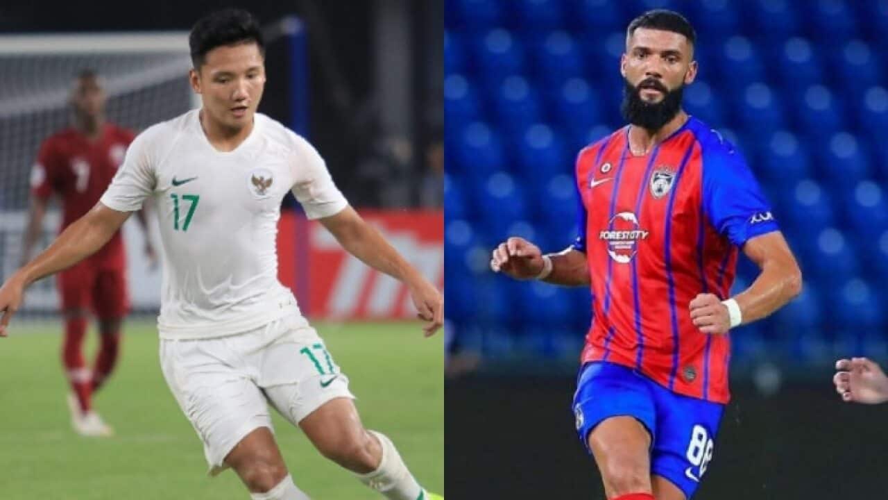 Syahrian Abimanyu (L) and Liridon Krasniqi