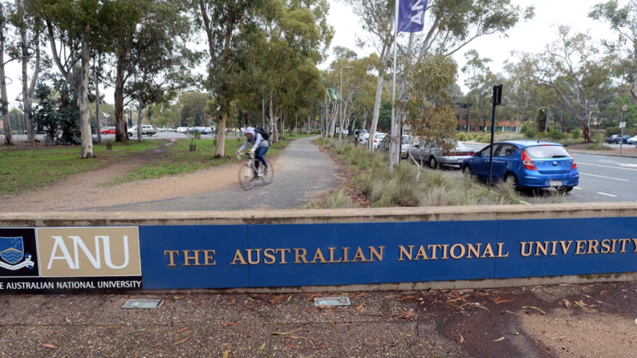 A sign at the Australian National University