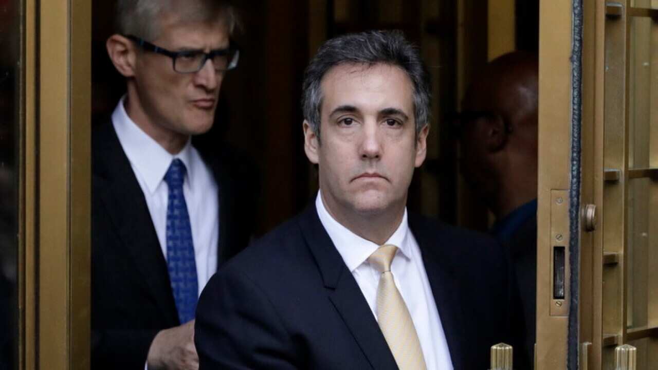 Michael Cohen leaves a hearing at United States Federal Court in New York