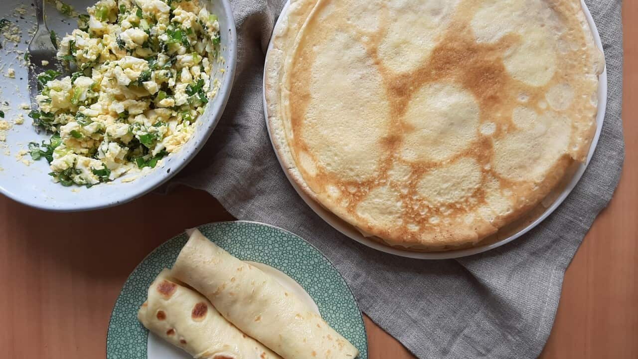 Blinchikis are Russian-style pancakes.