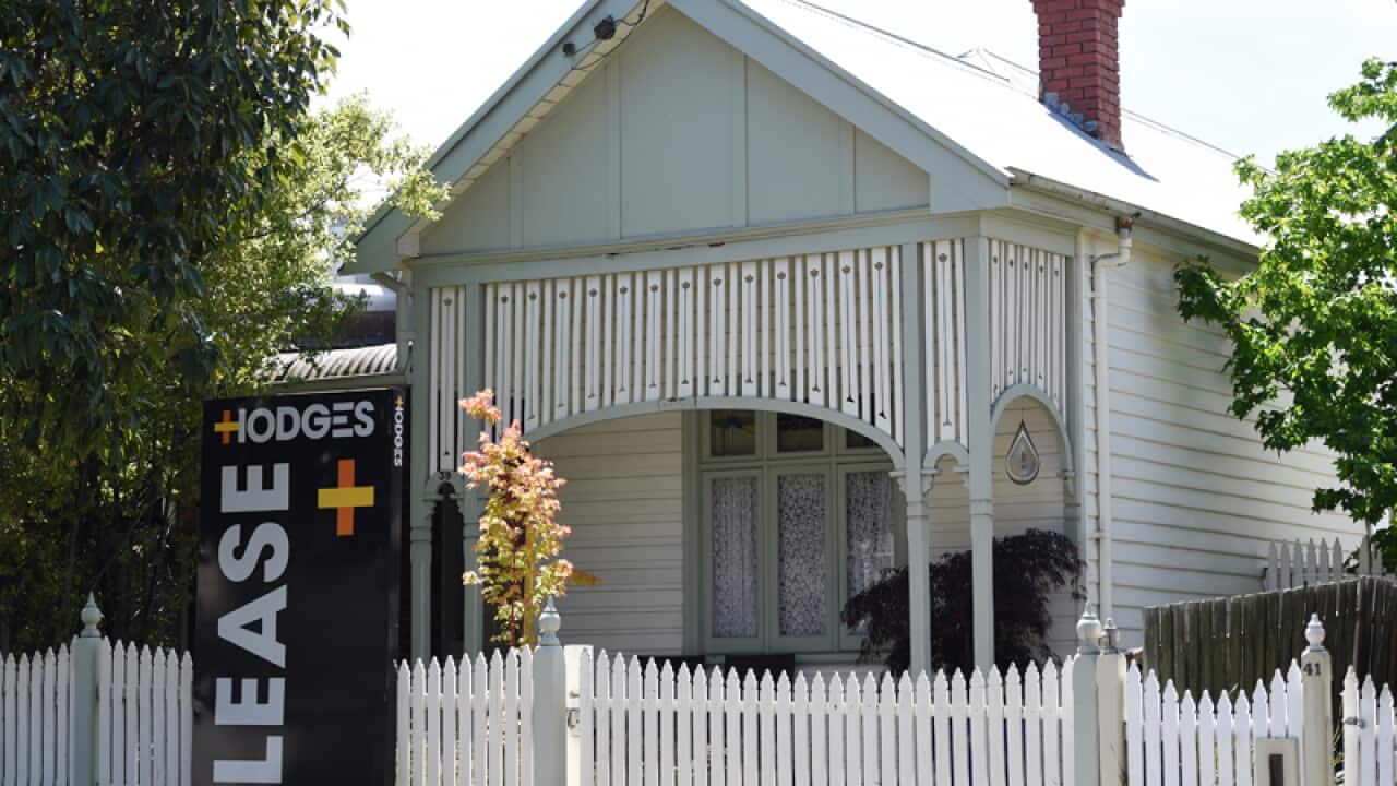 A house is seen for lease in Melbourne