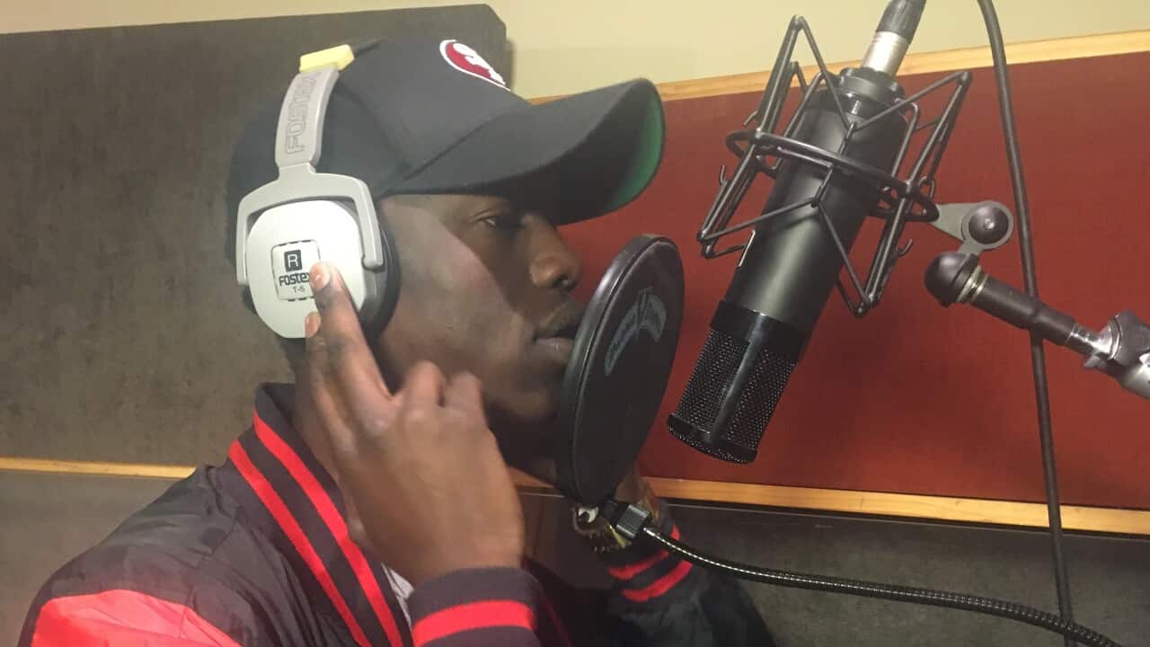 Rap musician Wol Riak, who goes by the name Krown.