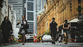 An image of shoppers' walking along a street.