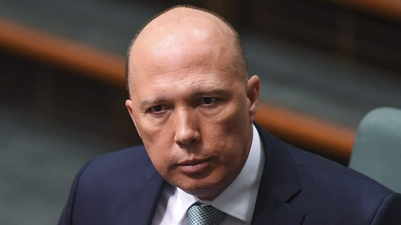 Peter Dutton at Parliament House in Canberra.
