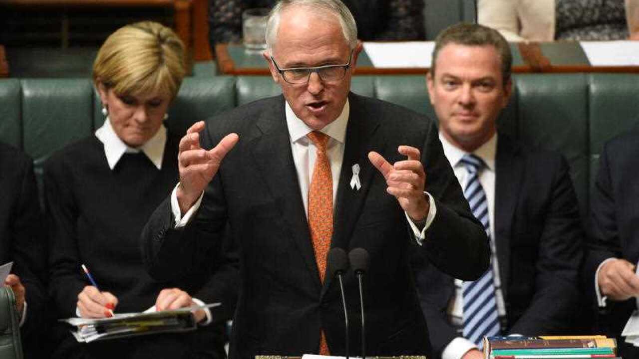 Prime Minister Malcolm Turnbull during Question Time at Parliament House in Canberra on Tuesday, Nov. 24, 2015. (AAP Image/Mick Tsikas) NO ARCHIVING