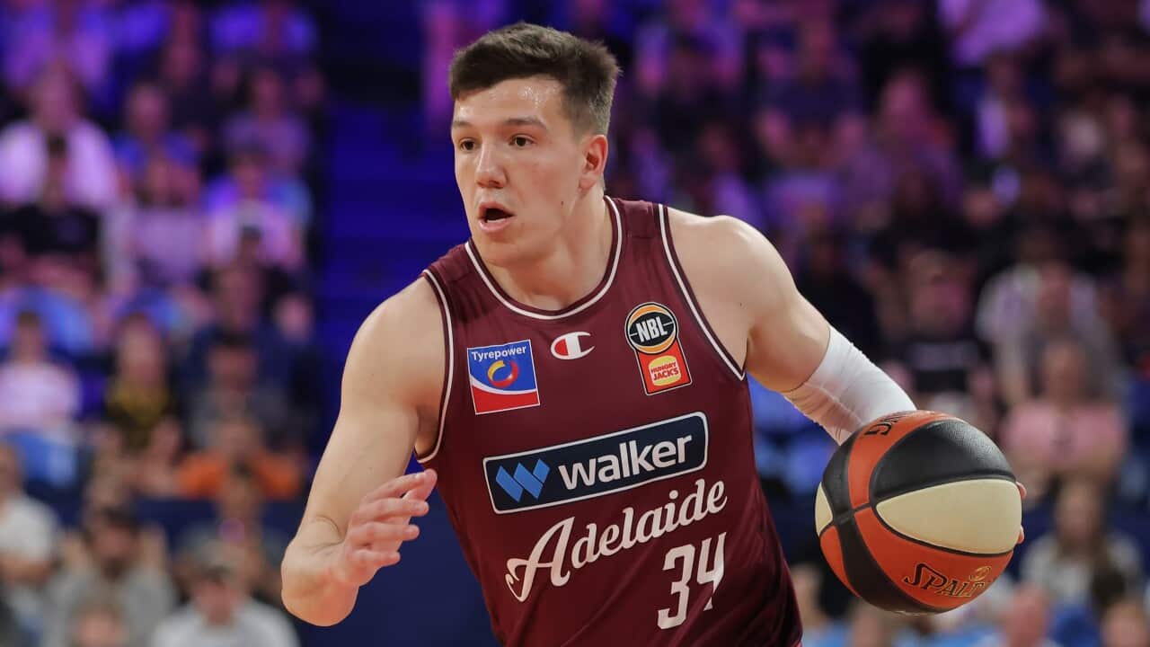 Dejan Vasiljevic of the Adelaide 36ers during the NBL Round 1 match against the Sydney Kings at RAC Arena in Perth, Sunday, September 22, 2024.