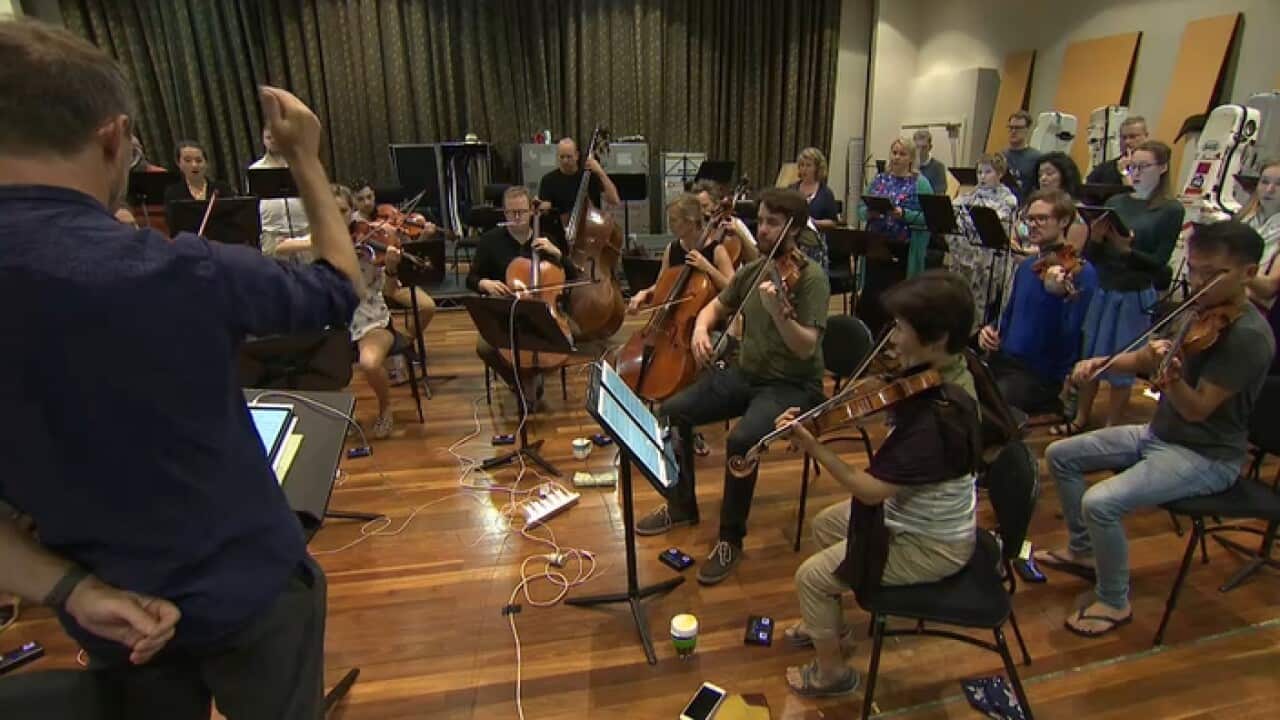 The Estonian Philharmonic Chamber Choir and Australian Chamber Orchestra in rehearsal