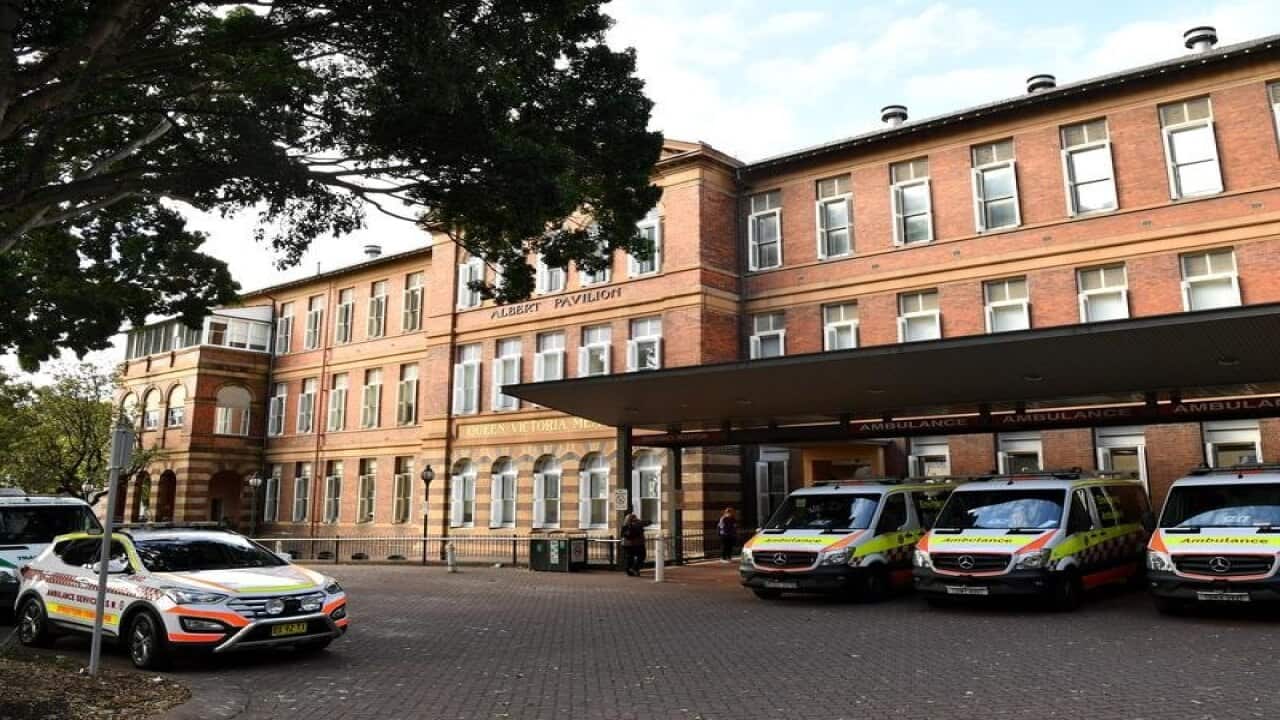 Ambulances outside the Royal Prince Alfred Hospital (file image)