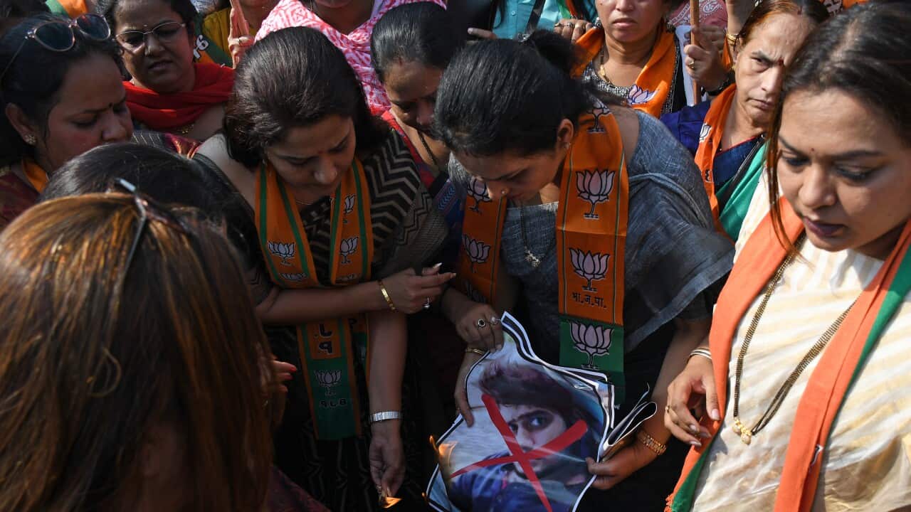 Women supporters of Bharatiya Janata Party (BJP) demand Aftab Poonawala be hanged in Mumbai, India - 19 Nov 2022